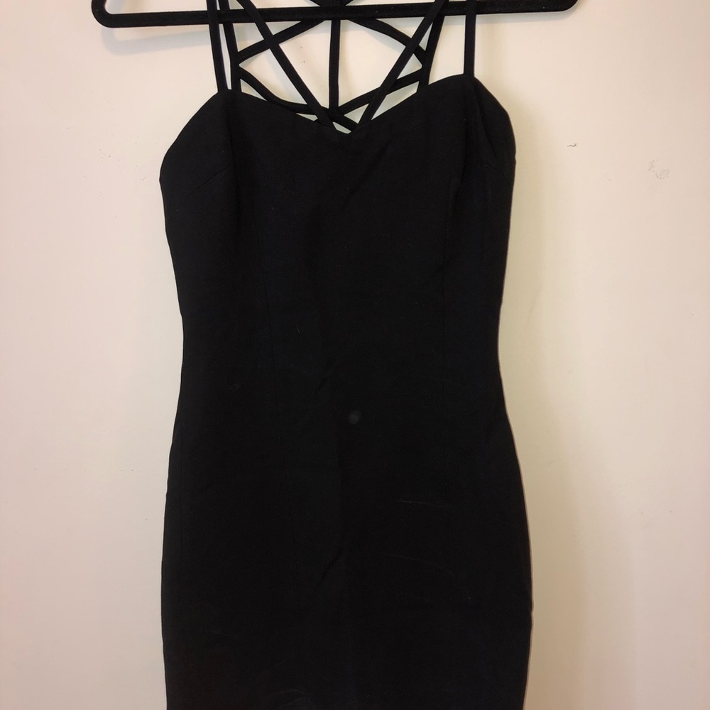Black mini going out dress